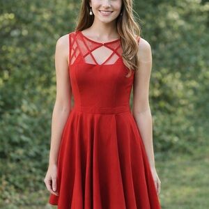 NWT Red Dress Festive with Open Back, Size L